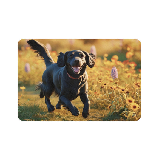 Pet Food Mat (12x18) - Flat Coated Retriever