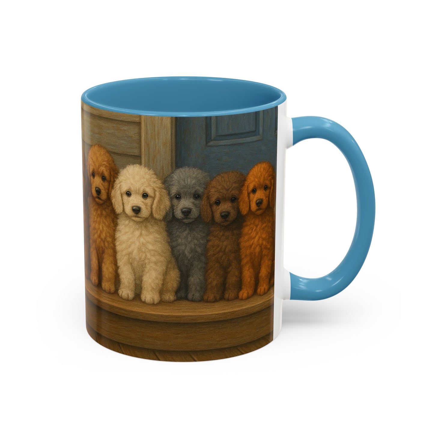 Mug à café décoratif avec motif chiots caniches - Cadeau idéal pour les amoureux des chiens