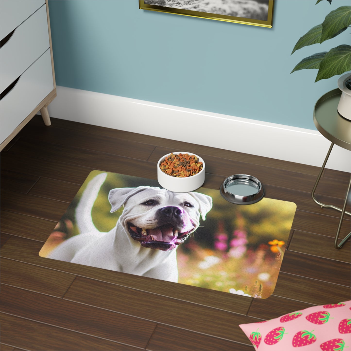 Pet Food Mat (12x18) - Dogo Argentino