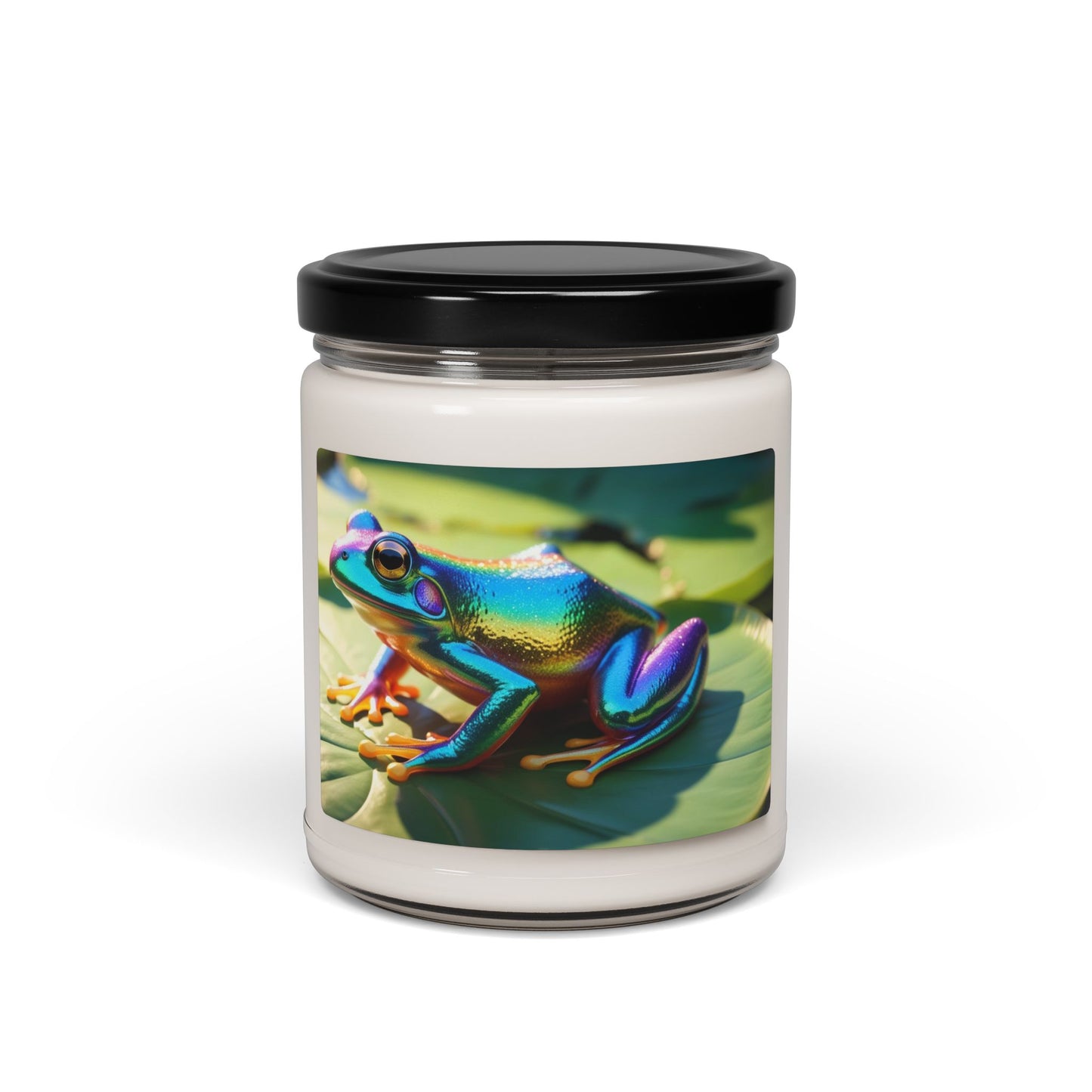 Rainbow Glittery Frog- Scented Soy Candle, 9oz