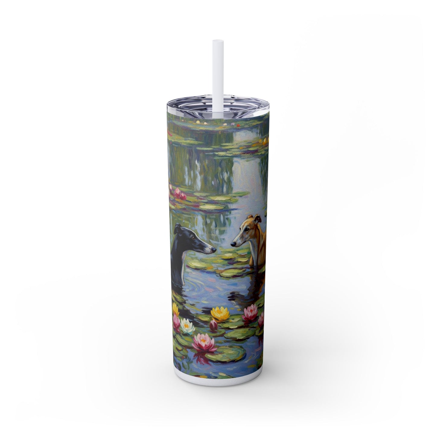 Vaso para galgos con pajita, 20 oz