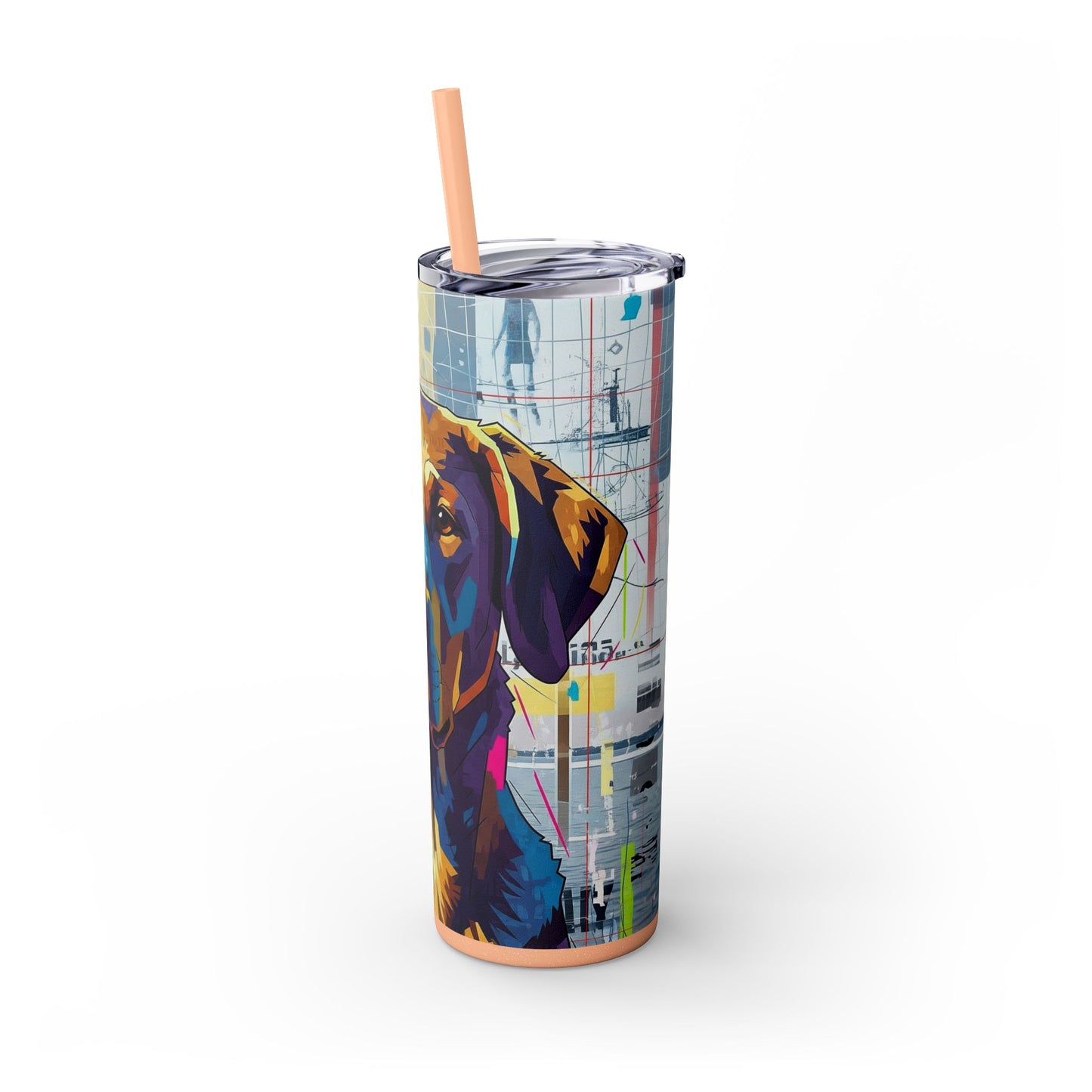 Skinny Tumbler with Straw – 20 oz Stainless Steel Cup