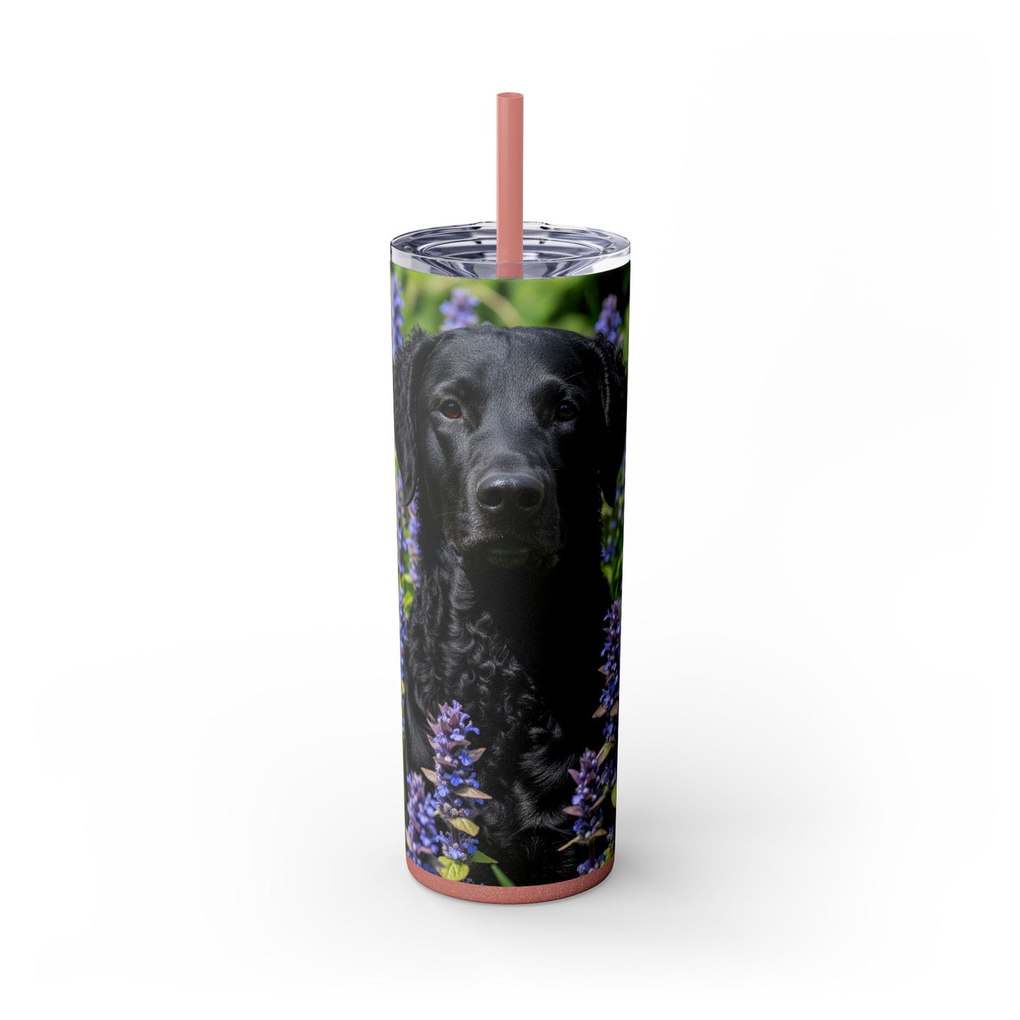Gobelet isotherme à paille en forme de retriever à poil frisé, 590 ml