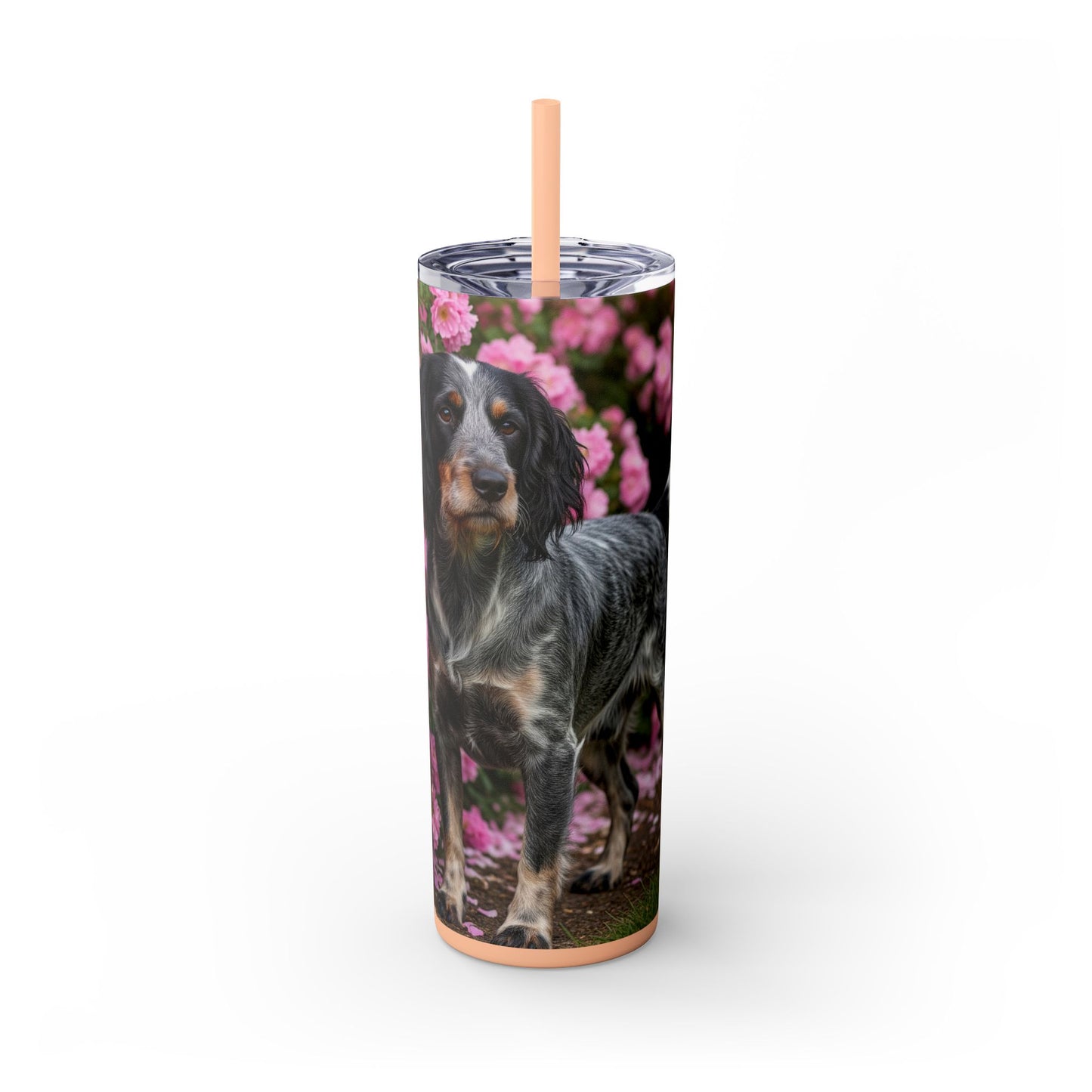 Blue Picardy Spaniel Tumbler with Straw, 20oz