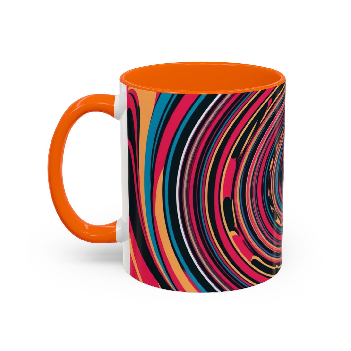 Optical Illusion Accent Mug – Ceramic Coffee Cup
