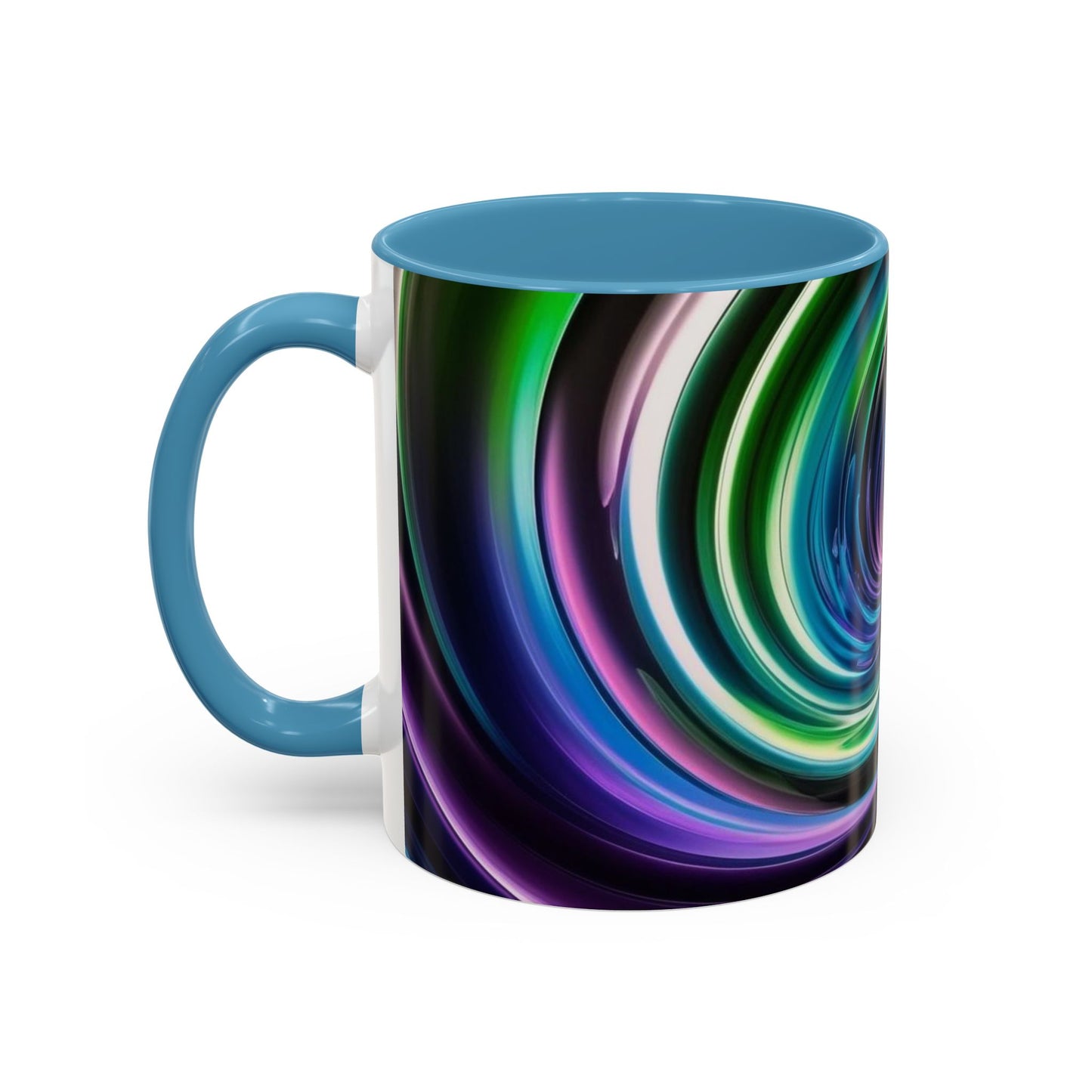 Optical Illusion Accent Mug – Ceramic Coffee Cup