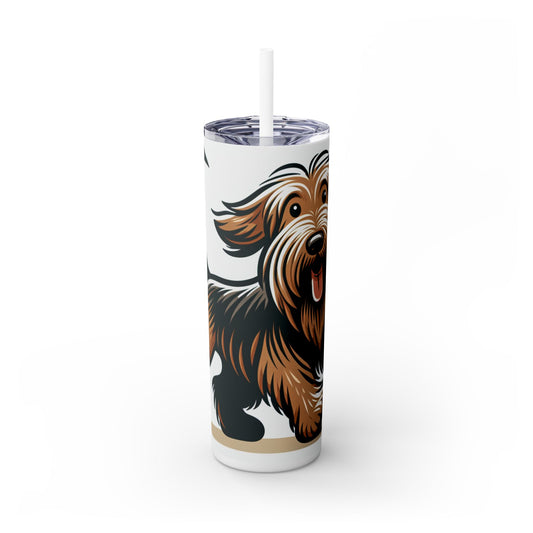 Otterhound Skinny Tumbler with Straw, 20oz