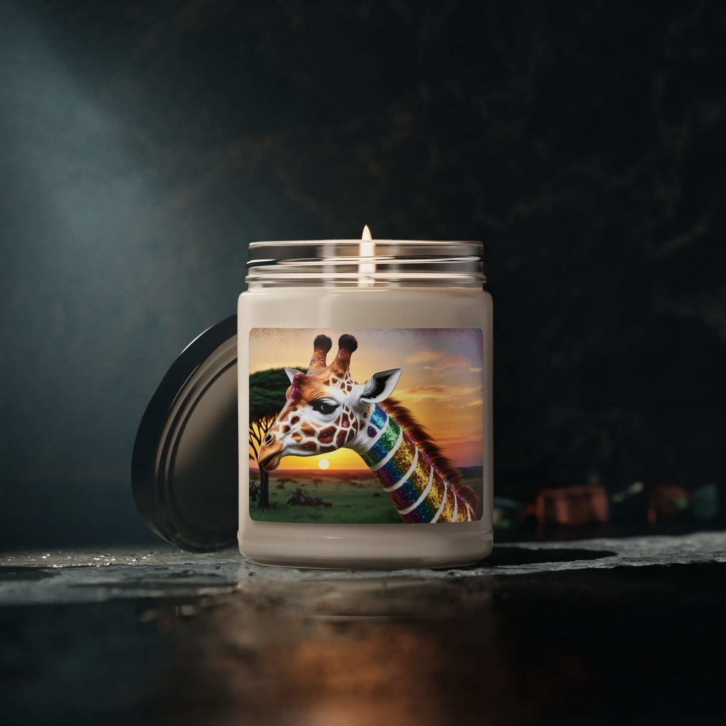 Rainbow Giraffe- Scented Soy Candle, 9oz