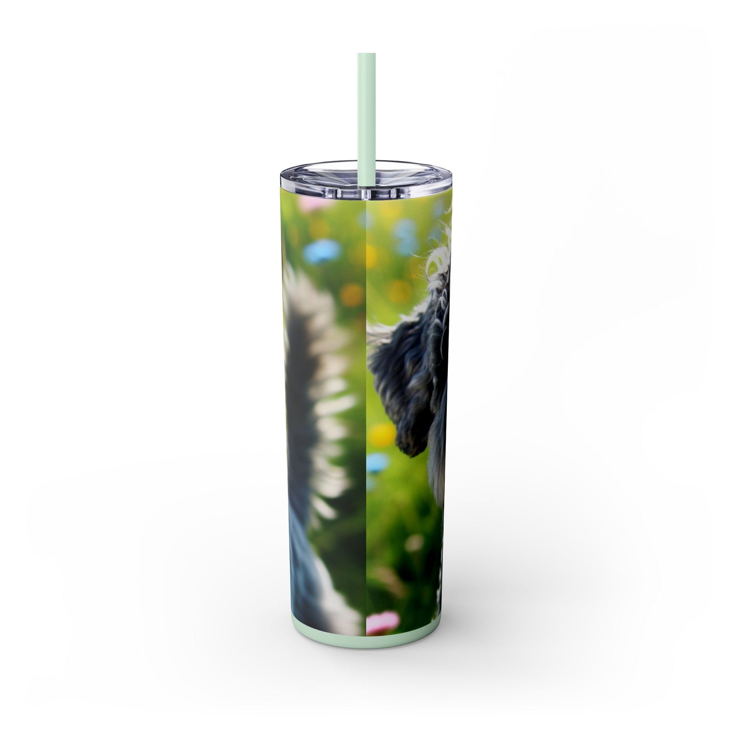 Kerry Blue Terrier Tumbler with Straw, 20oz