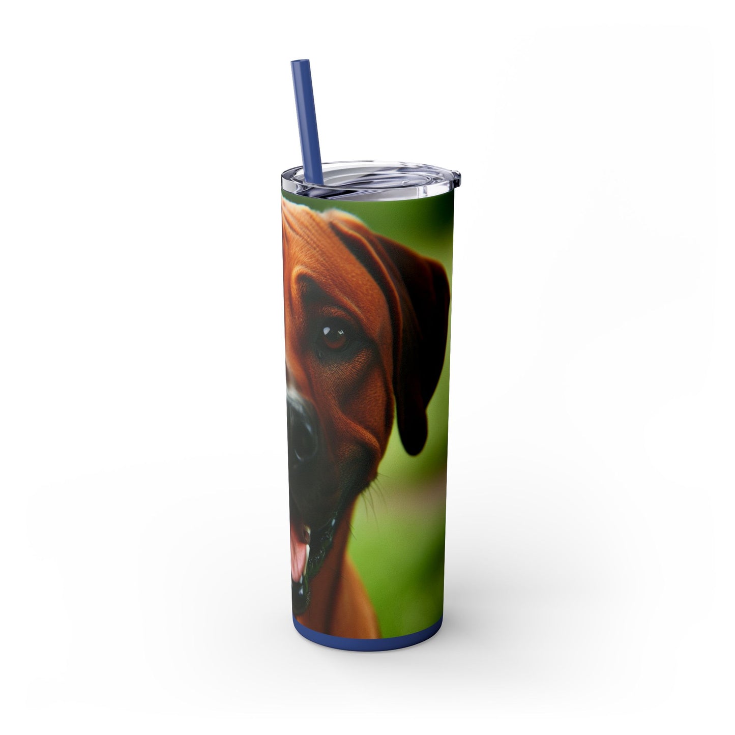 Rhodesian Ridgeback Skinny Tumbler with Straw, 20oz