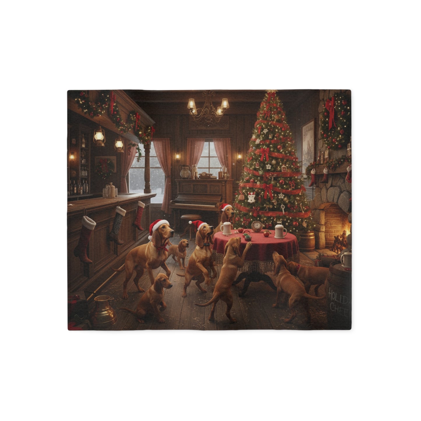 Christmas Puppies Holiday Blanket