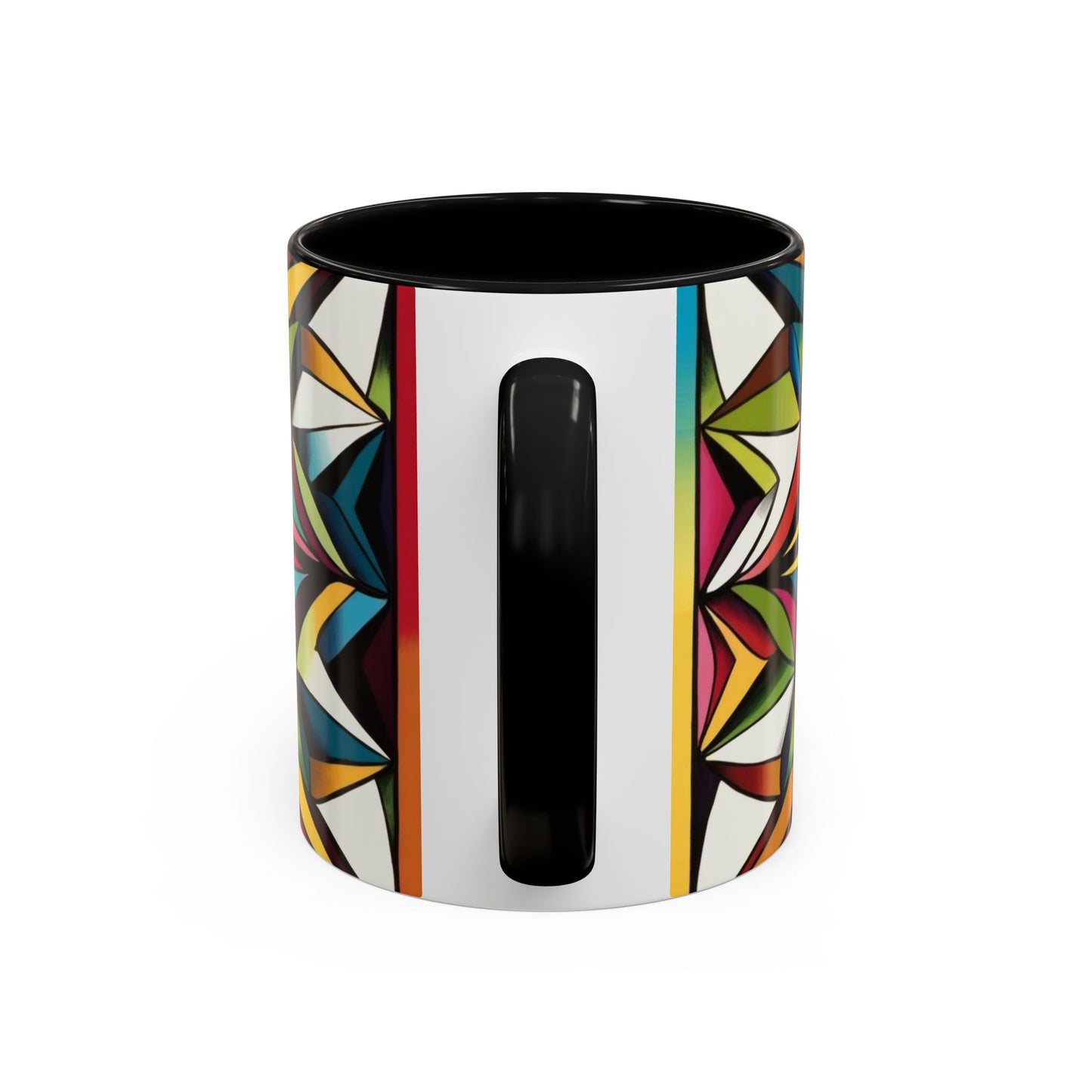 Optical Illusion Accent Mug – Ceramic Coffee Cup