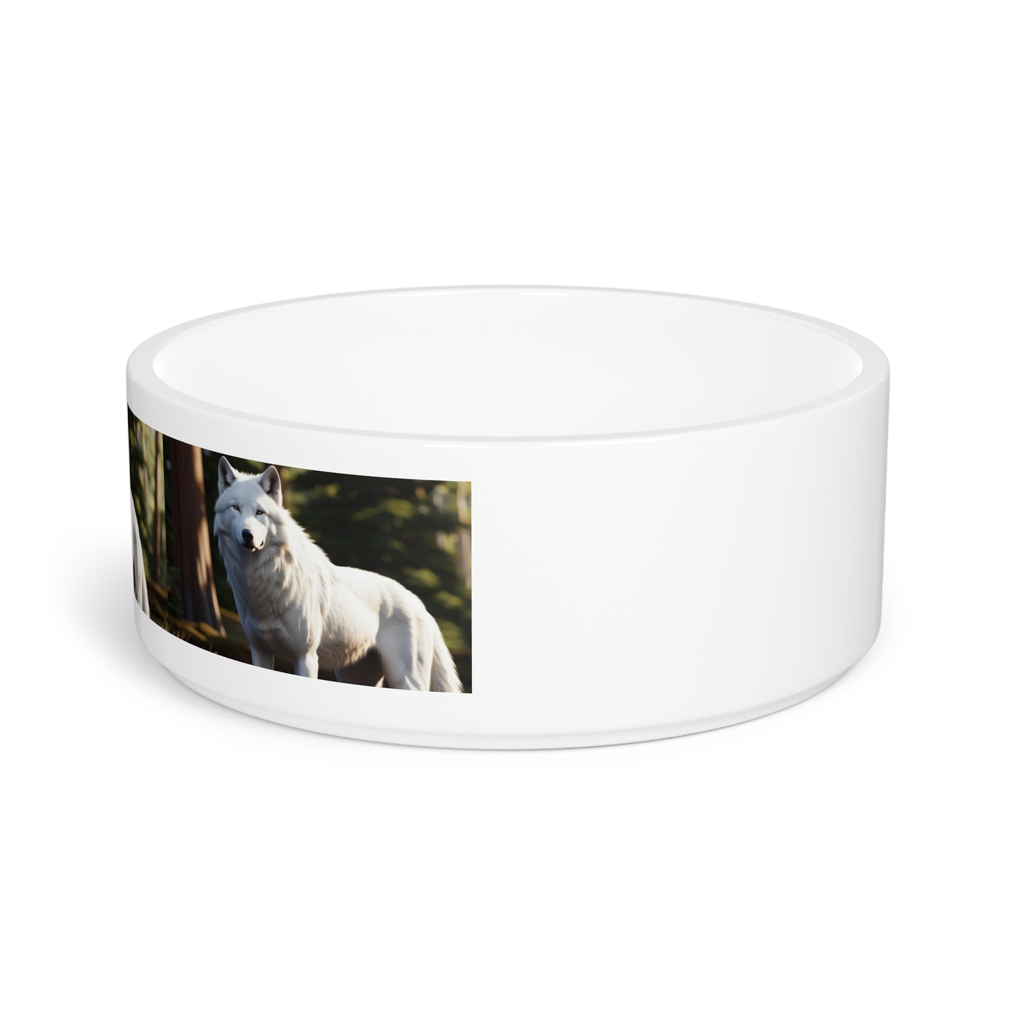 White Wolf Pet Bowl