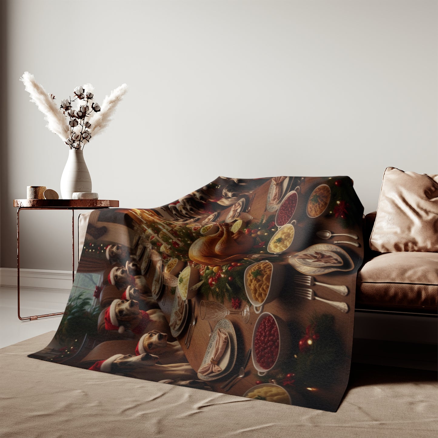 Great Dane Festive Holiday Dinner Blanket