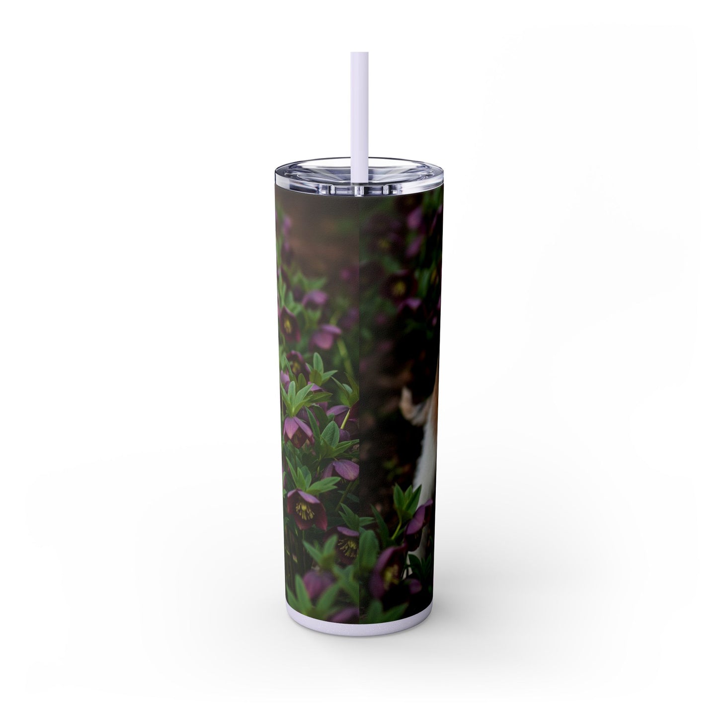 Wire Fox Terrier Skinny Tumbler with Straw, 20oz
