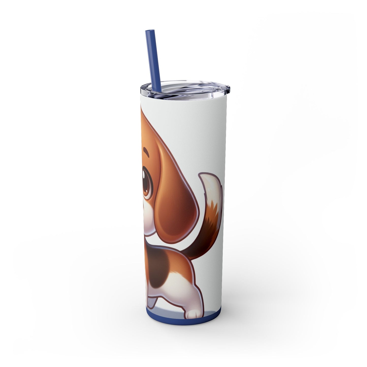Beagle Skinny Tumbler with Straw, 20oz