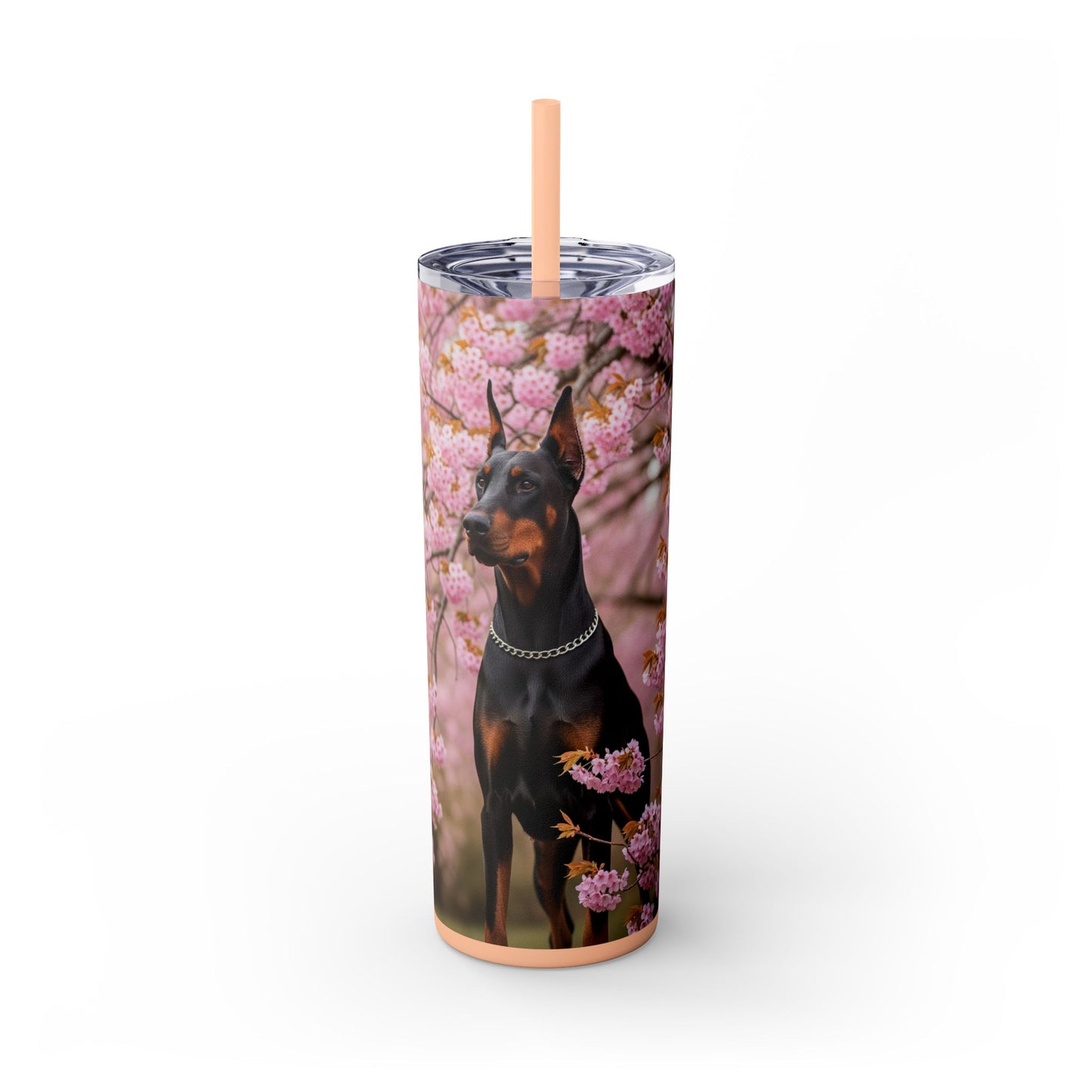 Gobelet isotherme Doberman avec paille, 590 ml
