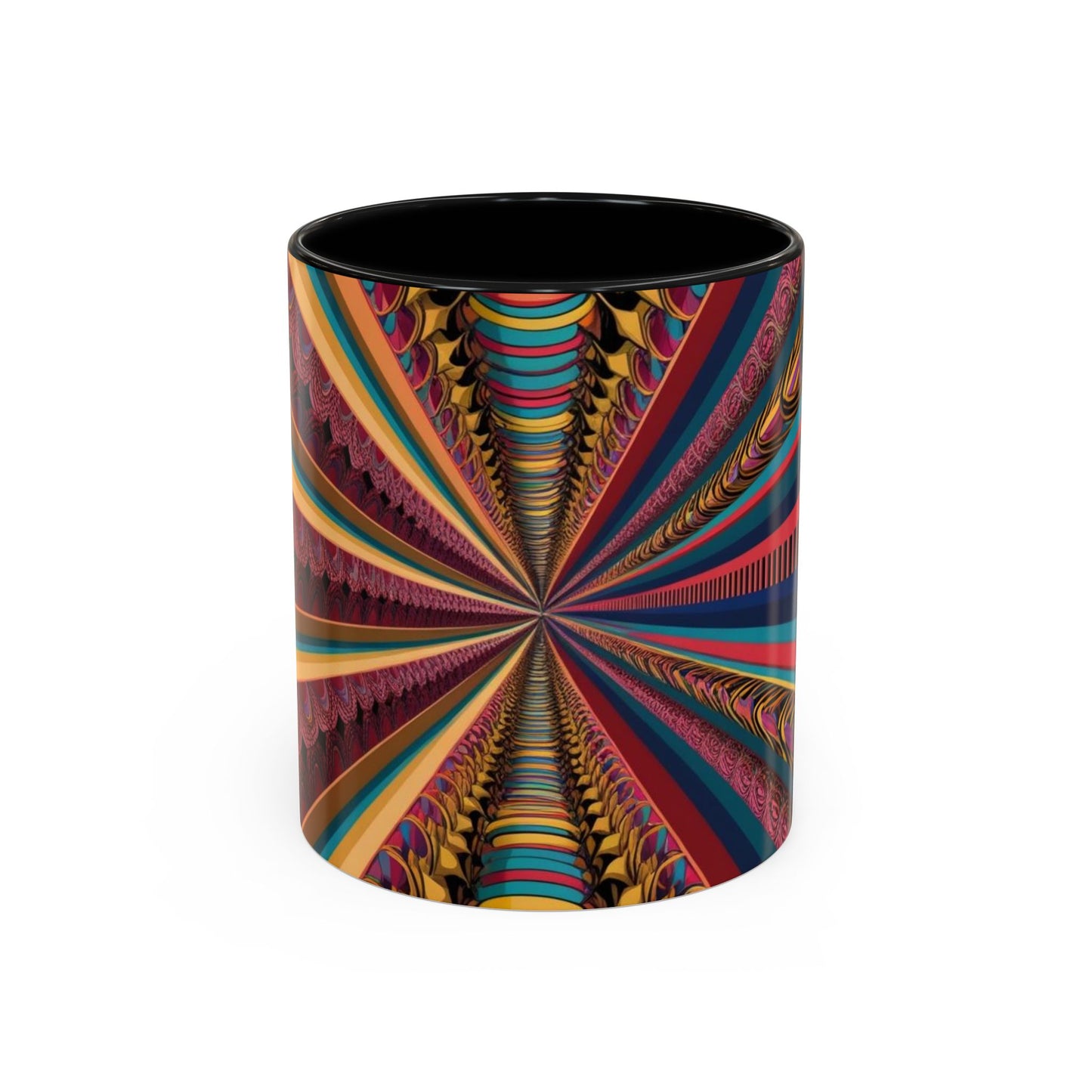 Optical Illusion Accent Mug – Ceramic Coffee Cup