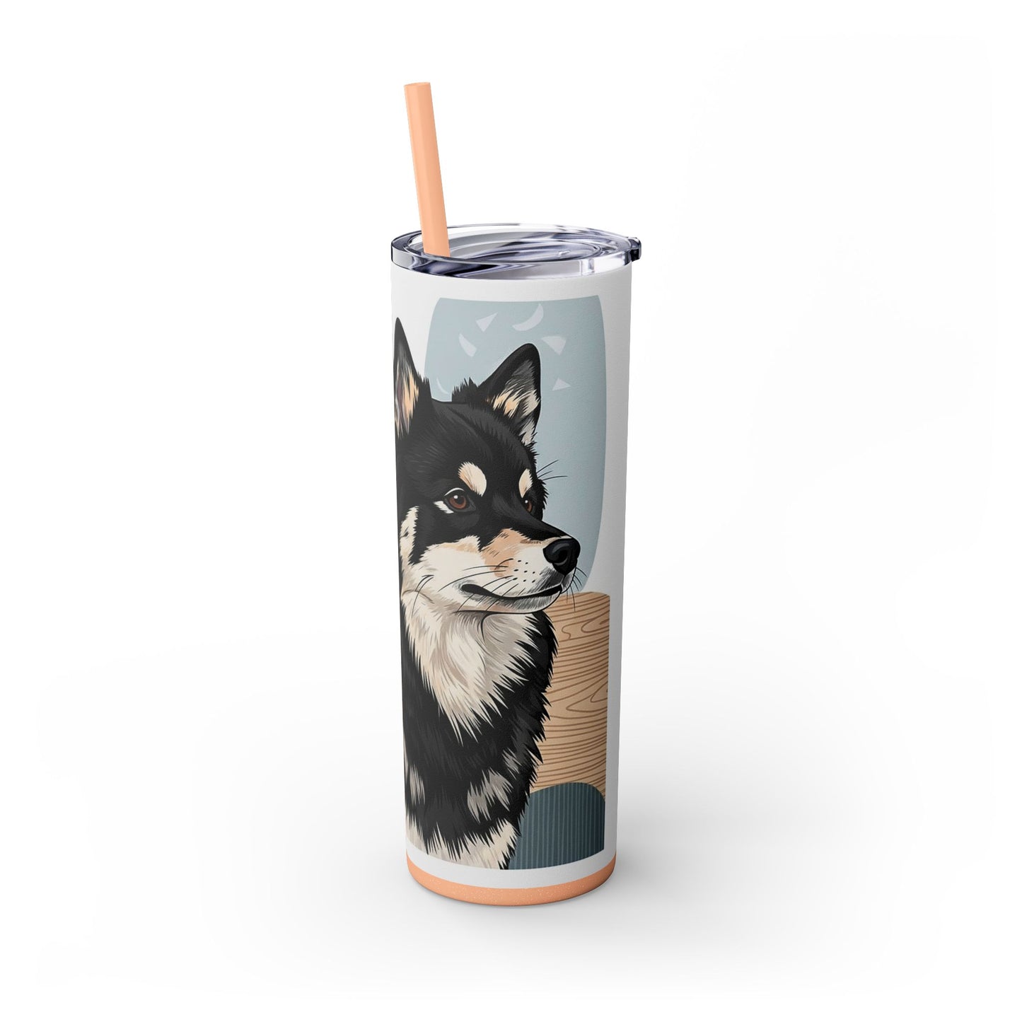 Swedish Lapphund Skinny Tumbler with Straw, 20oz