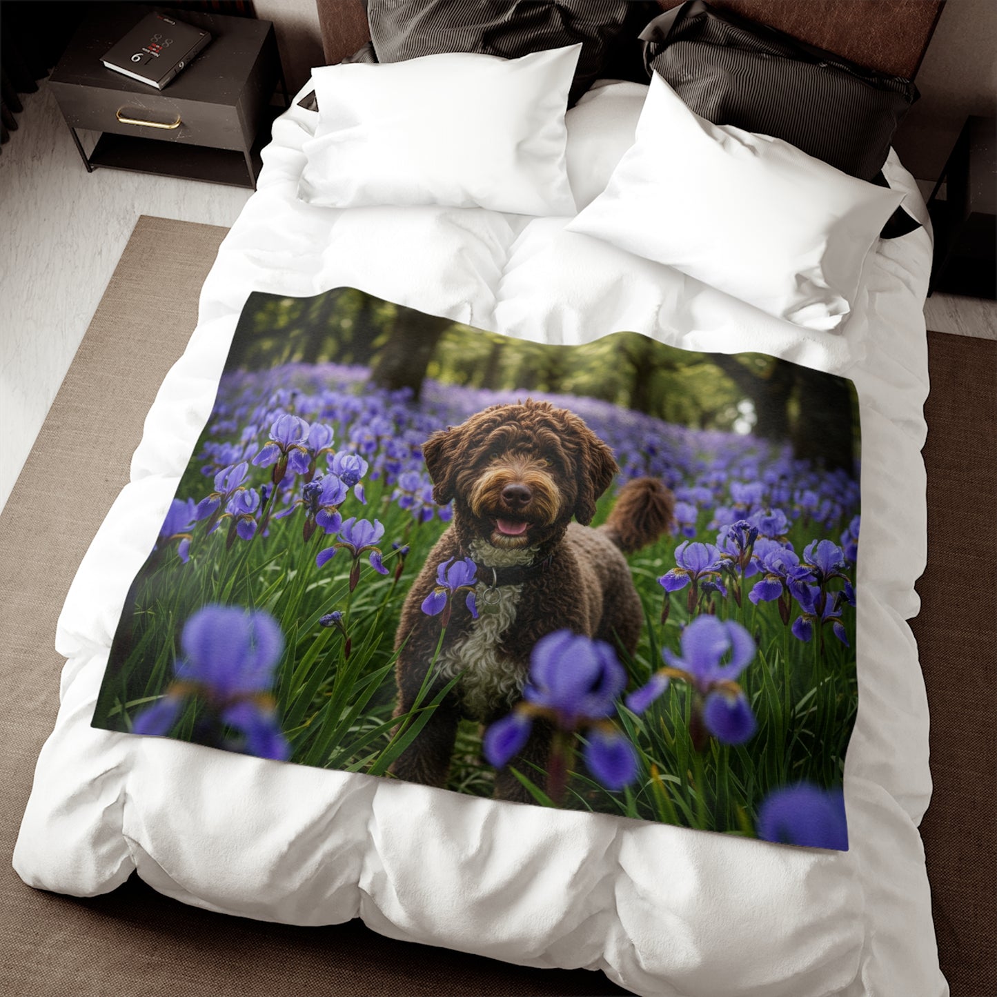 Couverture sweat-shirt avec chien d'eau portugais