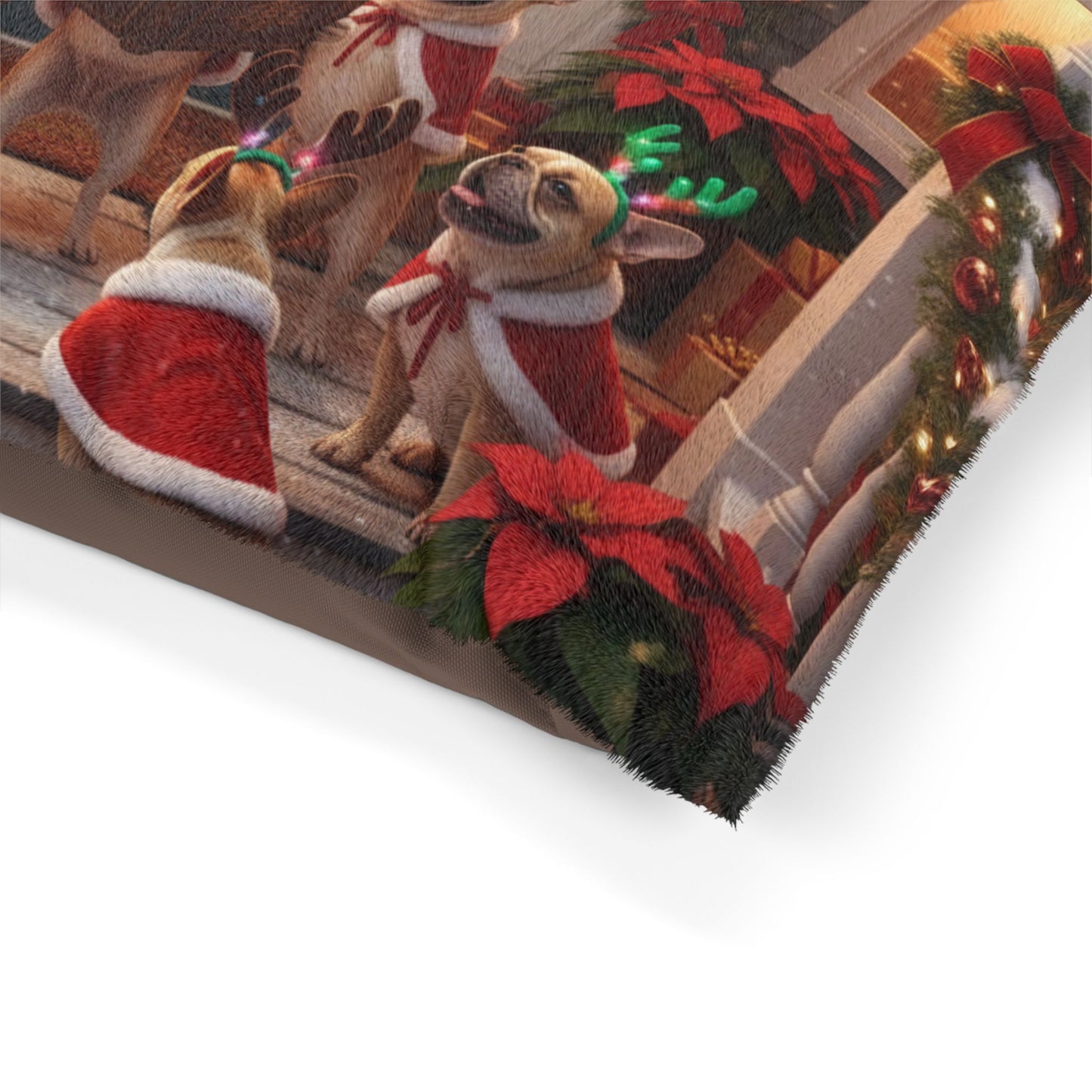 French Bulldogs Holiday Caroling Pet Bed