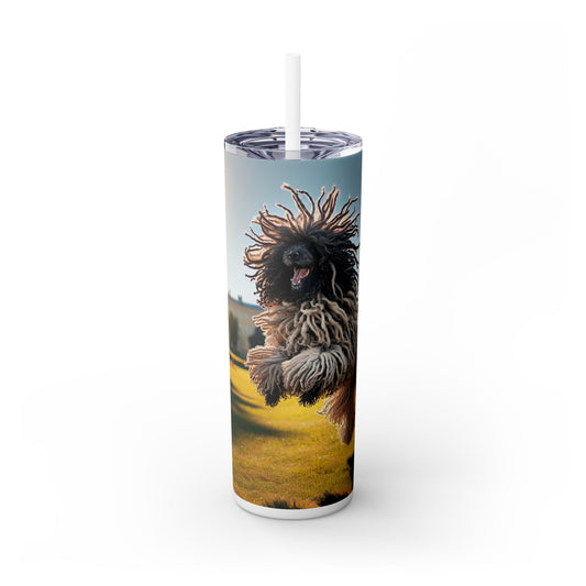 Puli Skinny Tumbler with Straw, 20oz