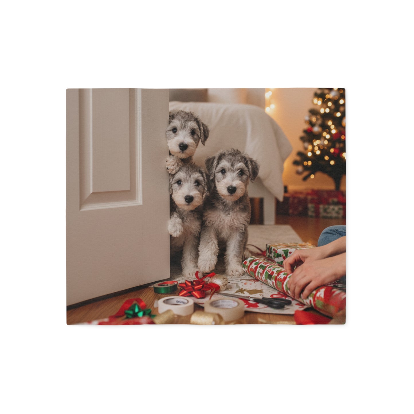 Holiday Puppies Blanket