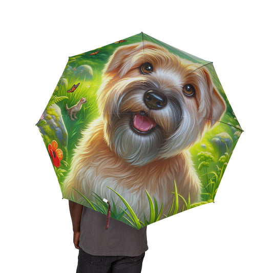 Glen of Imaal Terrier Semi-Automatic Foldable Umbrella