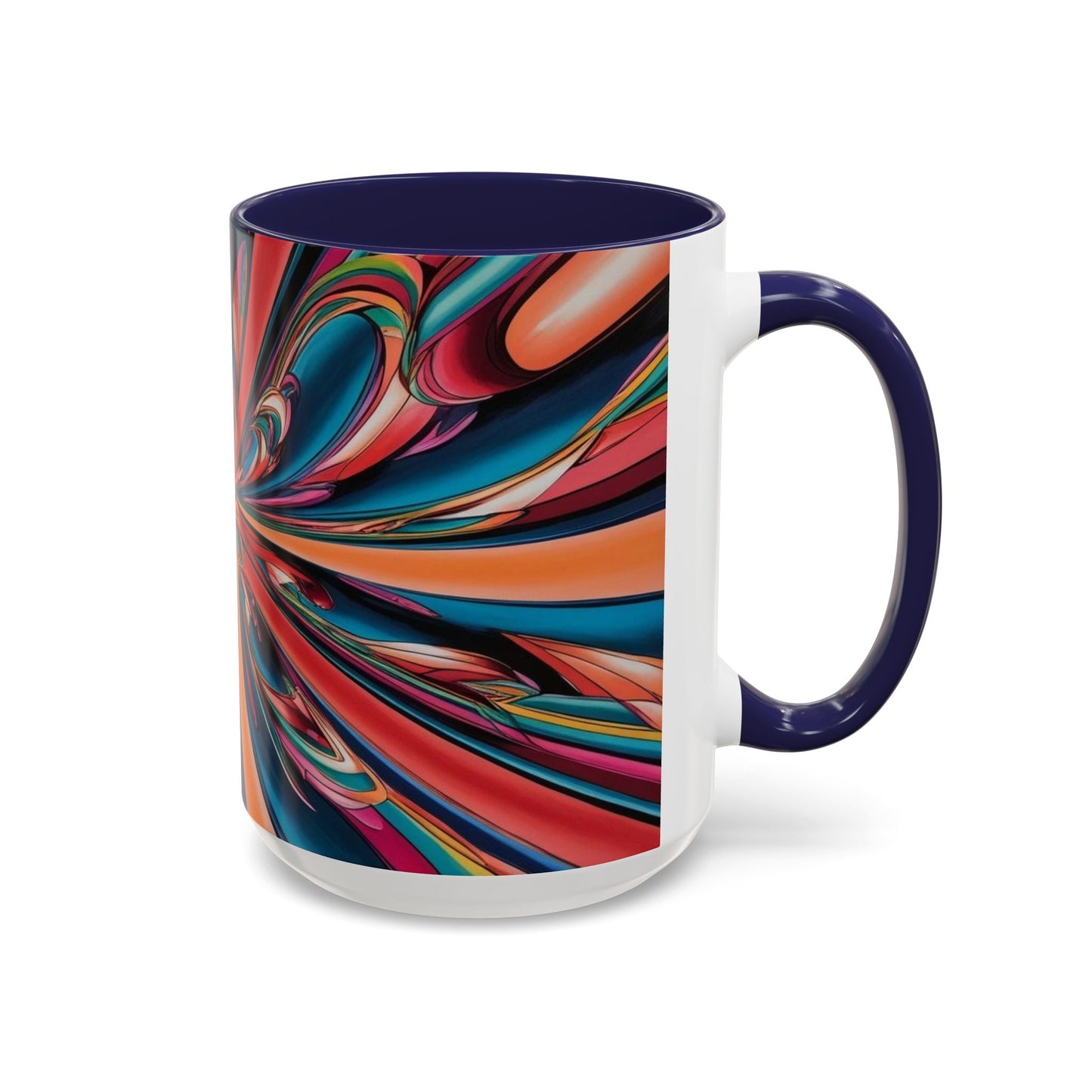 Optical Illusion Accent Mug – Ceramic Coffee Cup