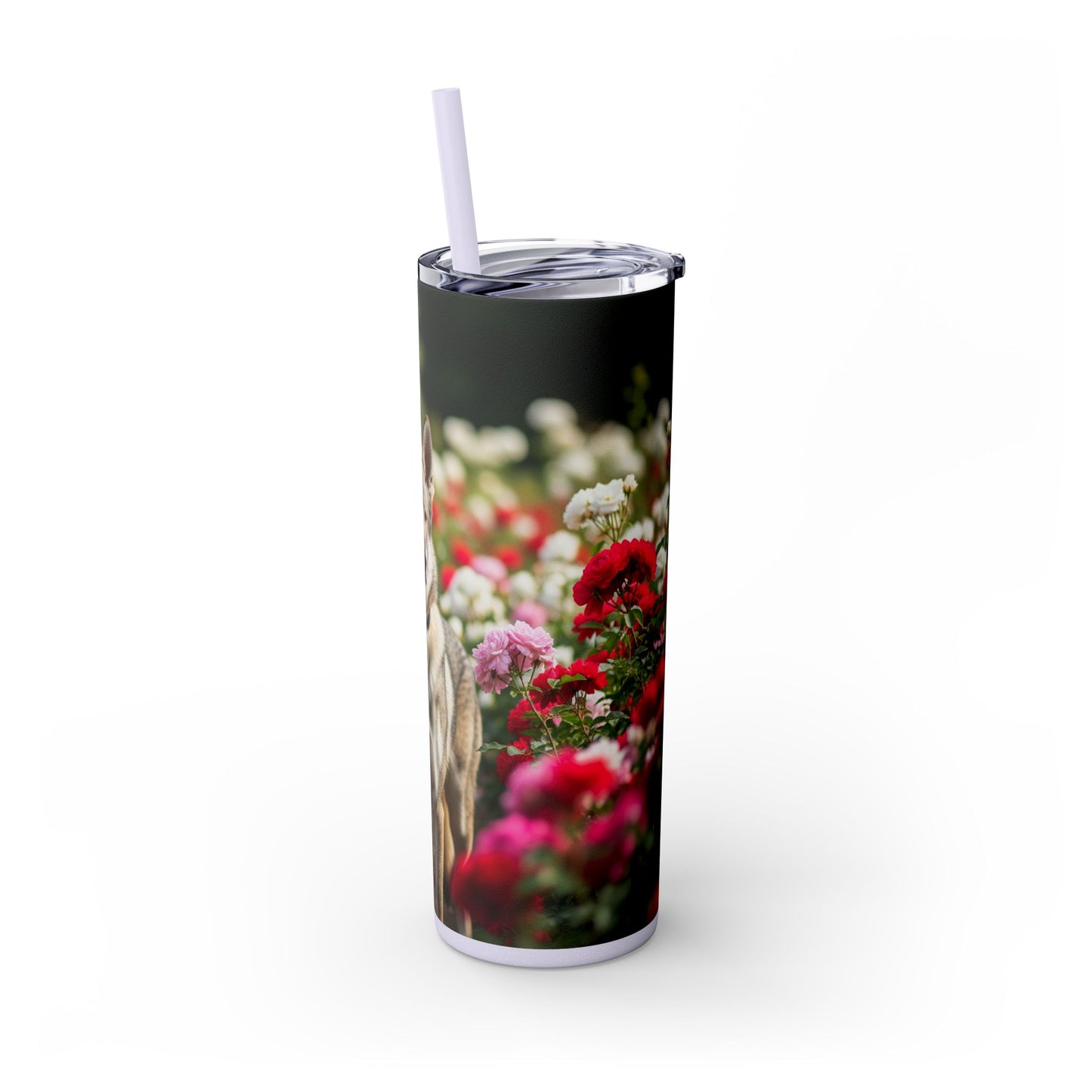 Skinny Tumbler with Straw – 20 oz Stainless Steel Cup