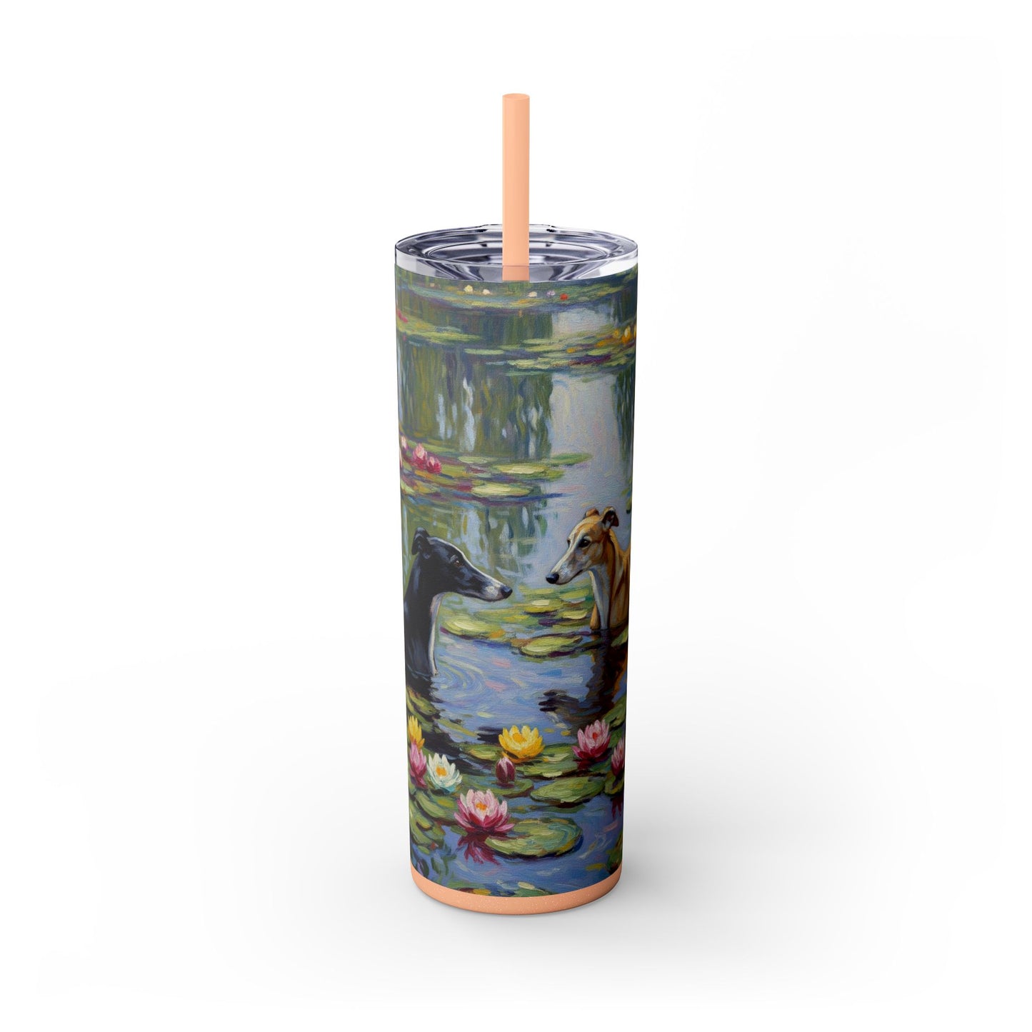 Vaso para galgos con pajita, 20 oz