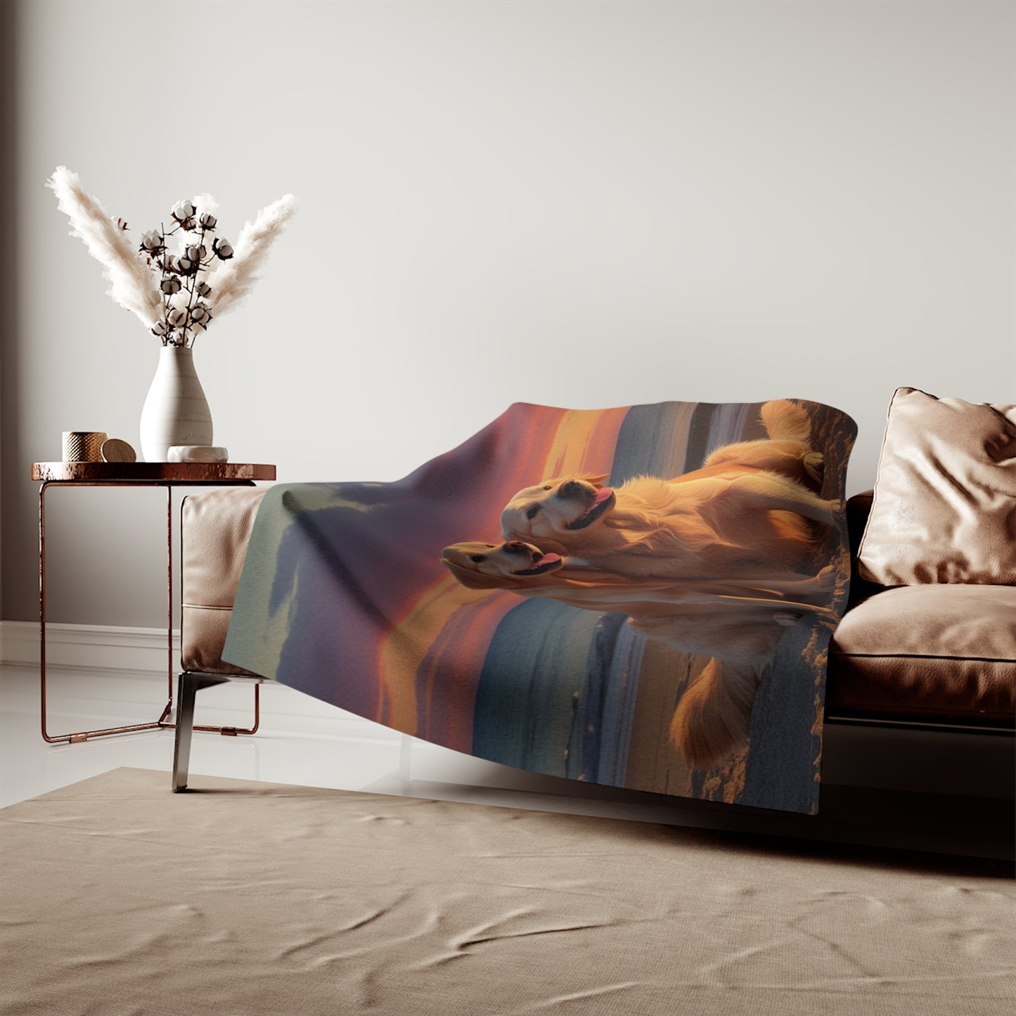 Golden Retriever Love Sweatshirt Blanket
