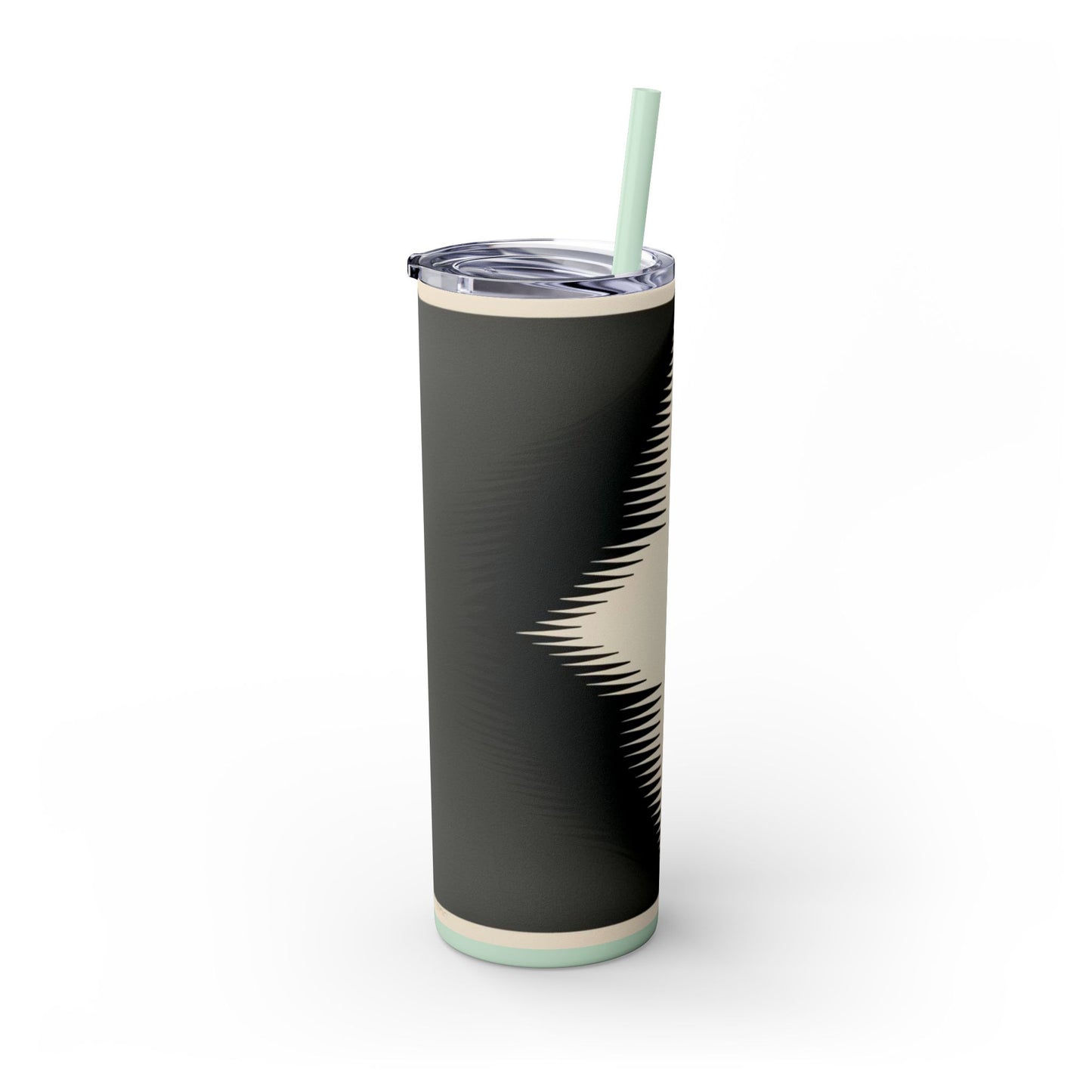 Optical Illusion Skinny Tumbler with Straw, 20oz