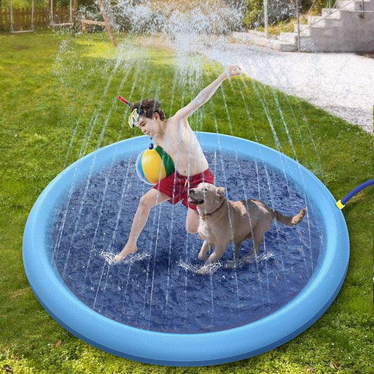 Alfombrilla refrescante para juegos con rociadores para perros 