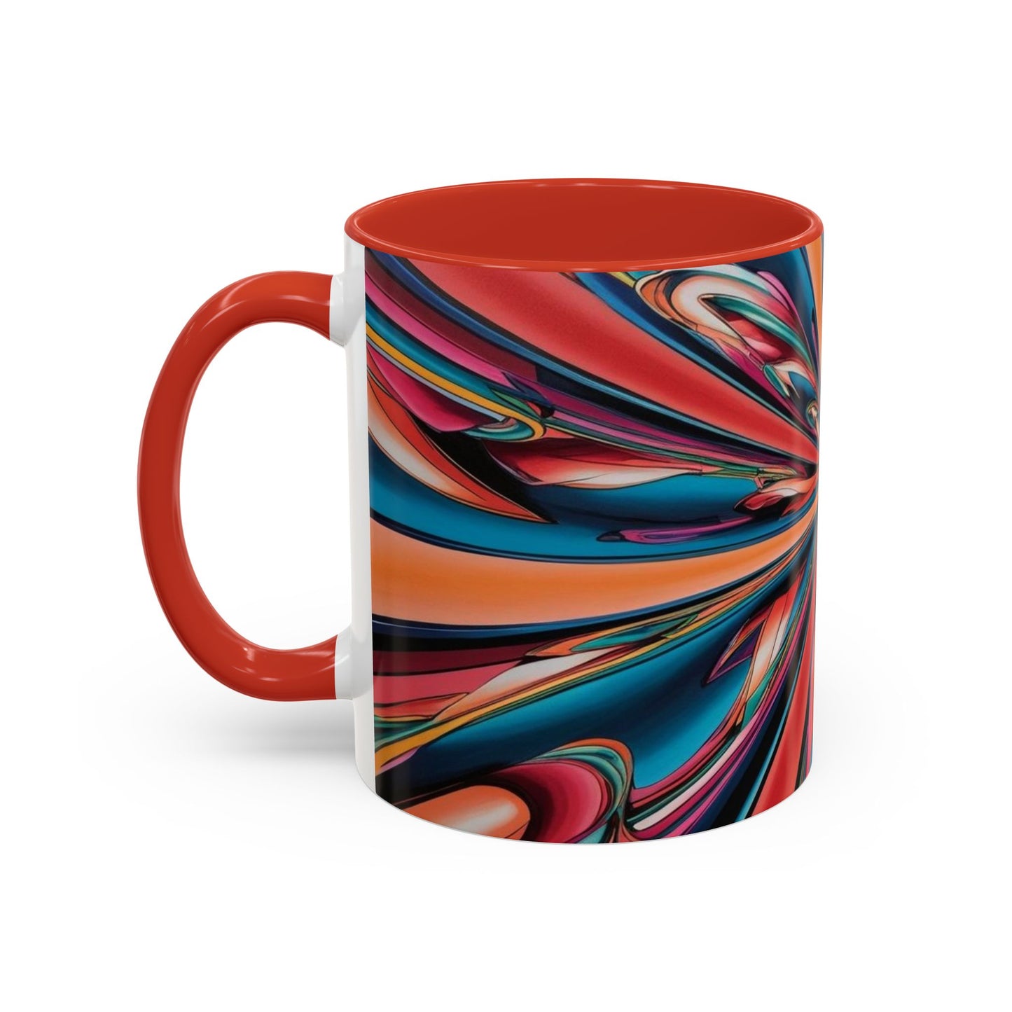 Optical Illusion Accent Mug – Ceramic Coffee Cup