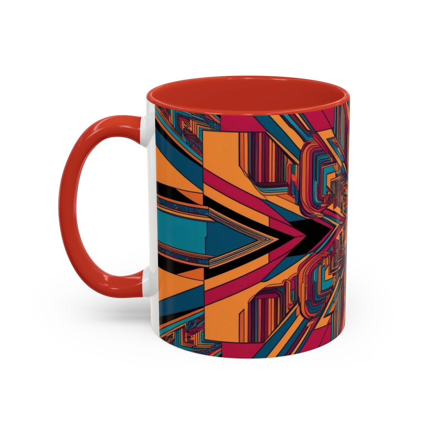 Optical Illusion Accent Mug – Ceramic Coffee Cup