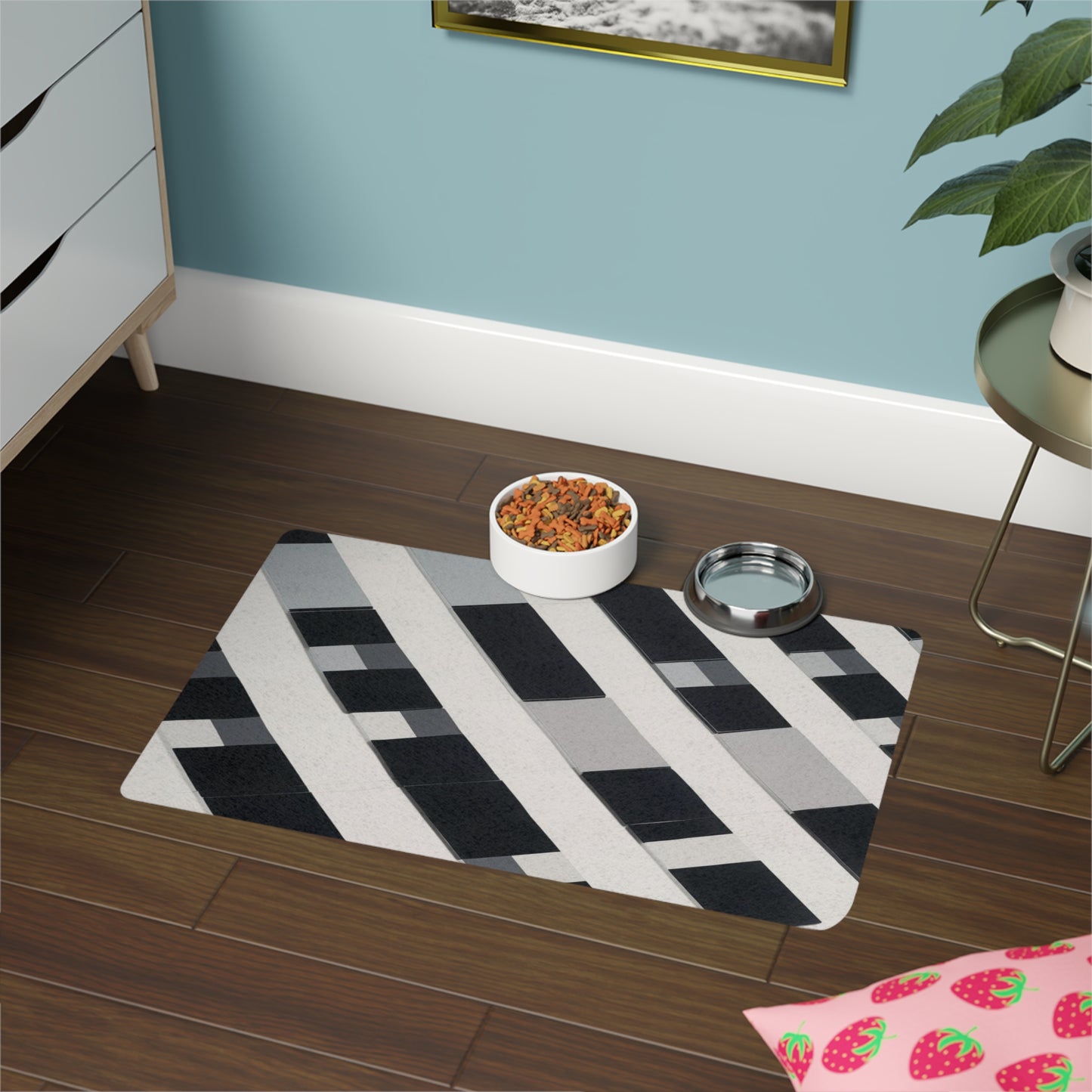 Pet Food Mat (12x18) - Optical Illusion