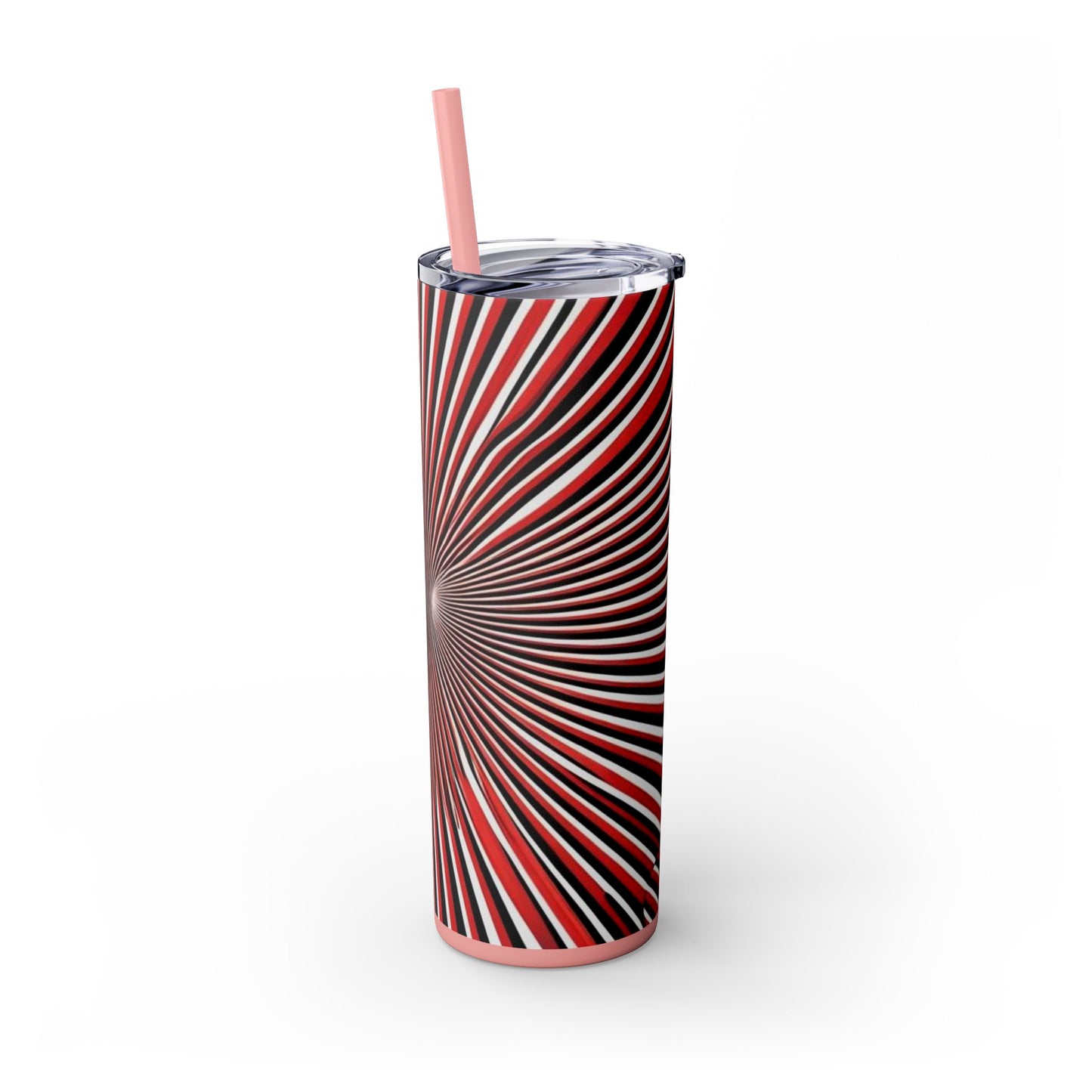 Optical Illusion Skinny Tumbler with Straw, 20oz