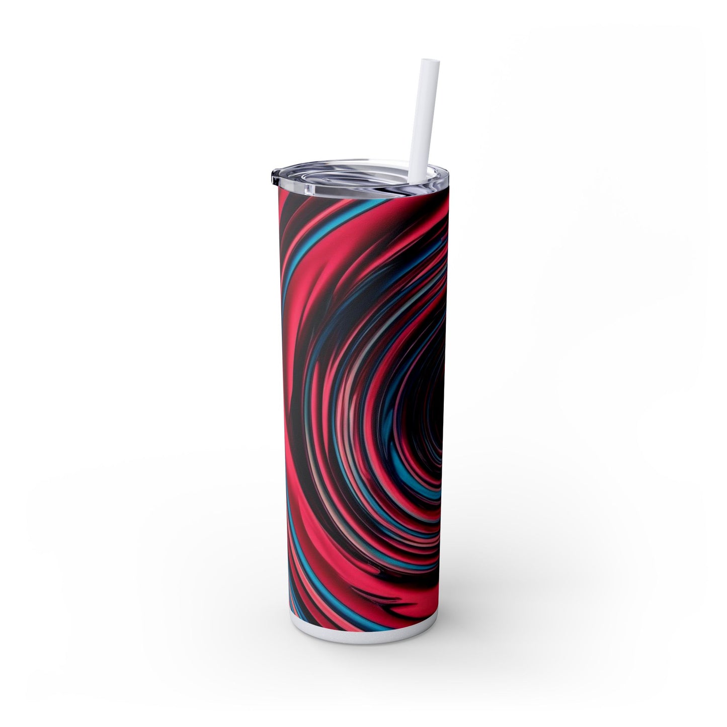Optical Illusion Skinny Tumbler with Straw, 20oz