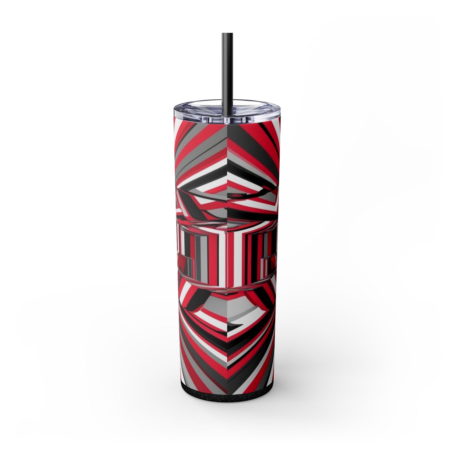 Optical Illusion Skinny Tumbler with Straw, 20oz