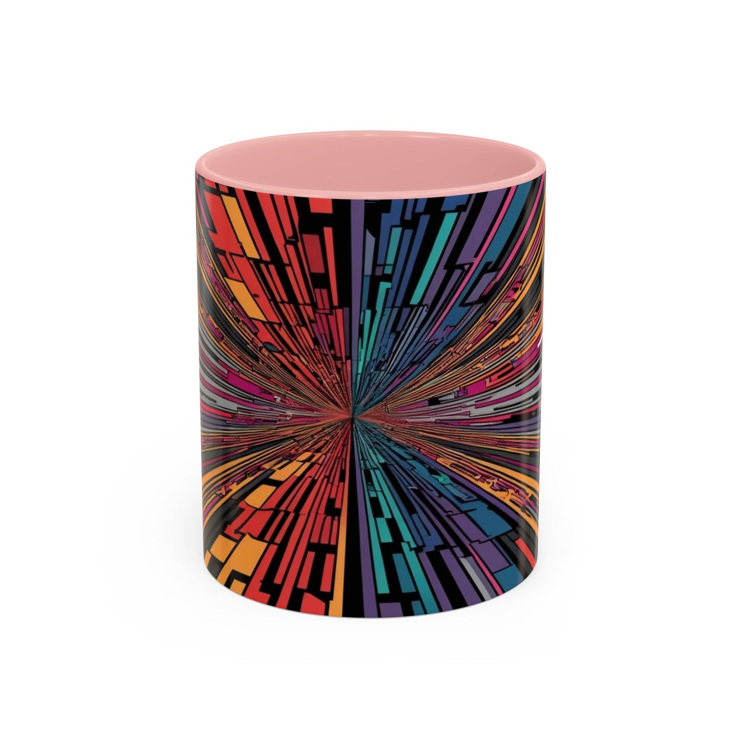 Optical Illusion Accent Mug – Ceramic Coffee Cup