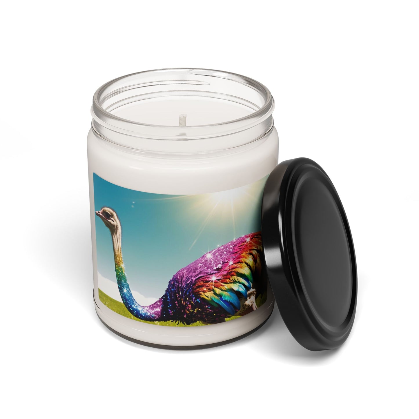 Rainbow Ostrich- Scented Soy Candle, 9oz