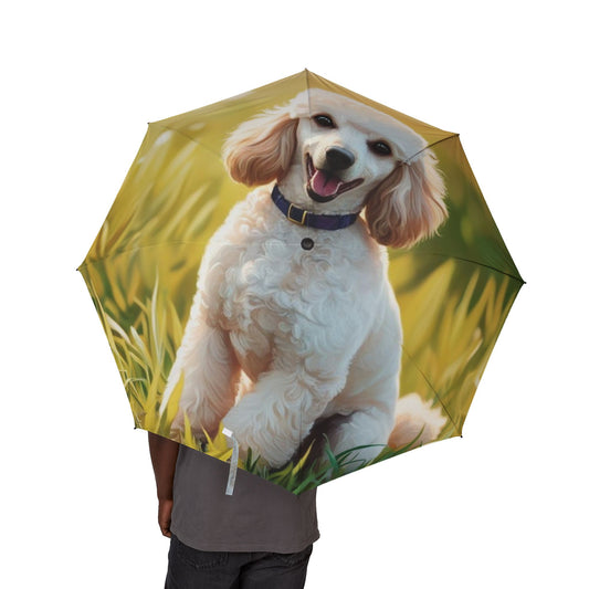 Miniature Poodle Semi-Automatic Foldable Umbrella