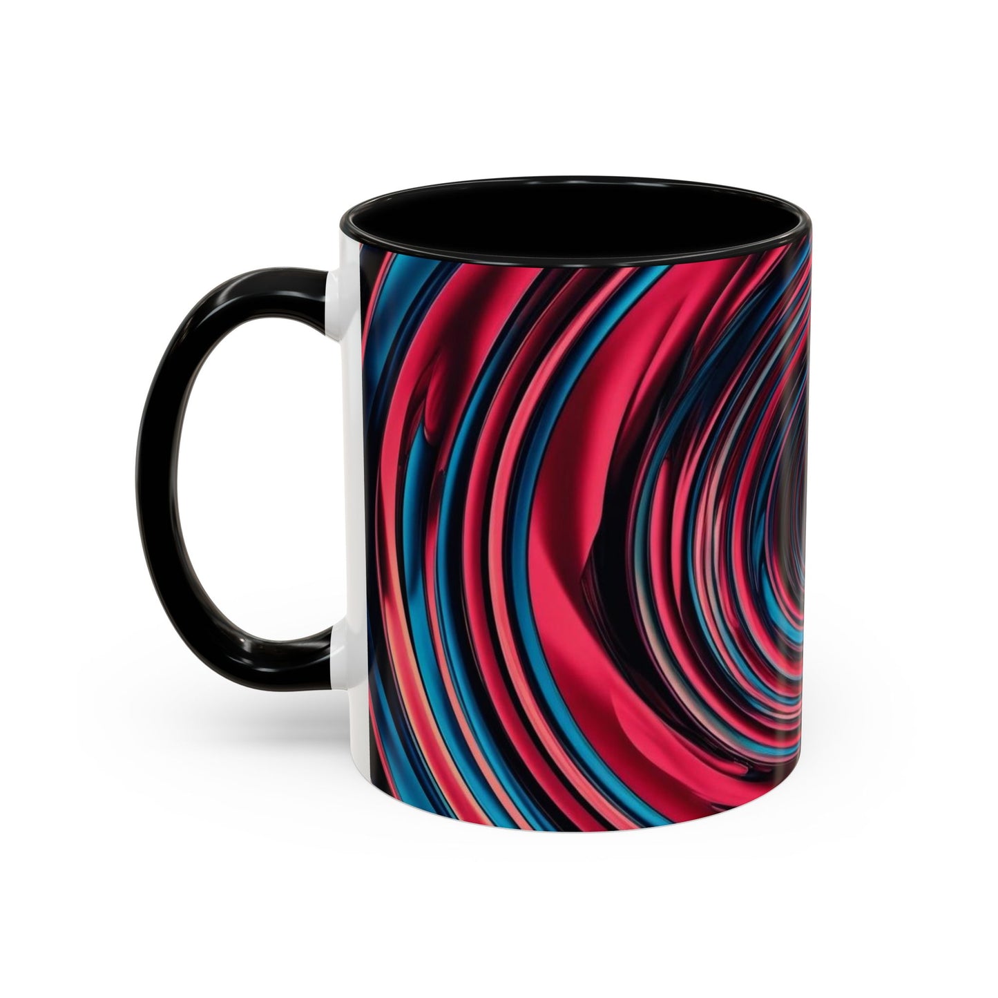 Optical Illusion Accent Mug – Ceramic Coffee Cup