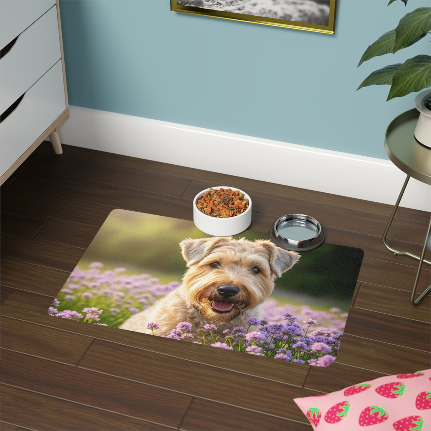 Pet Food Mat (12x18) - Soft Coated Wheaten Terrier