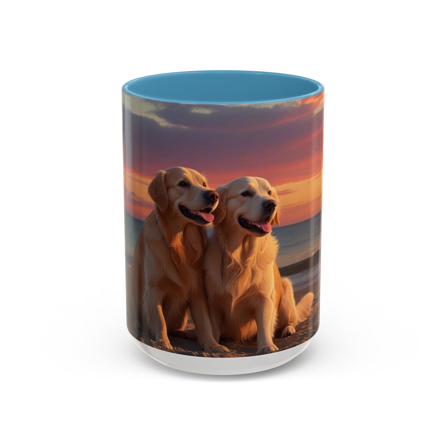 Golden Retriever Love Accent Coffee Mug - Perfect Gift for Dog Lovers