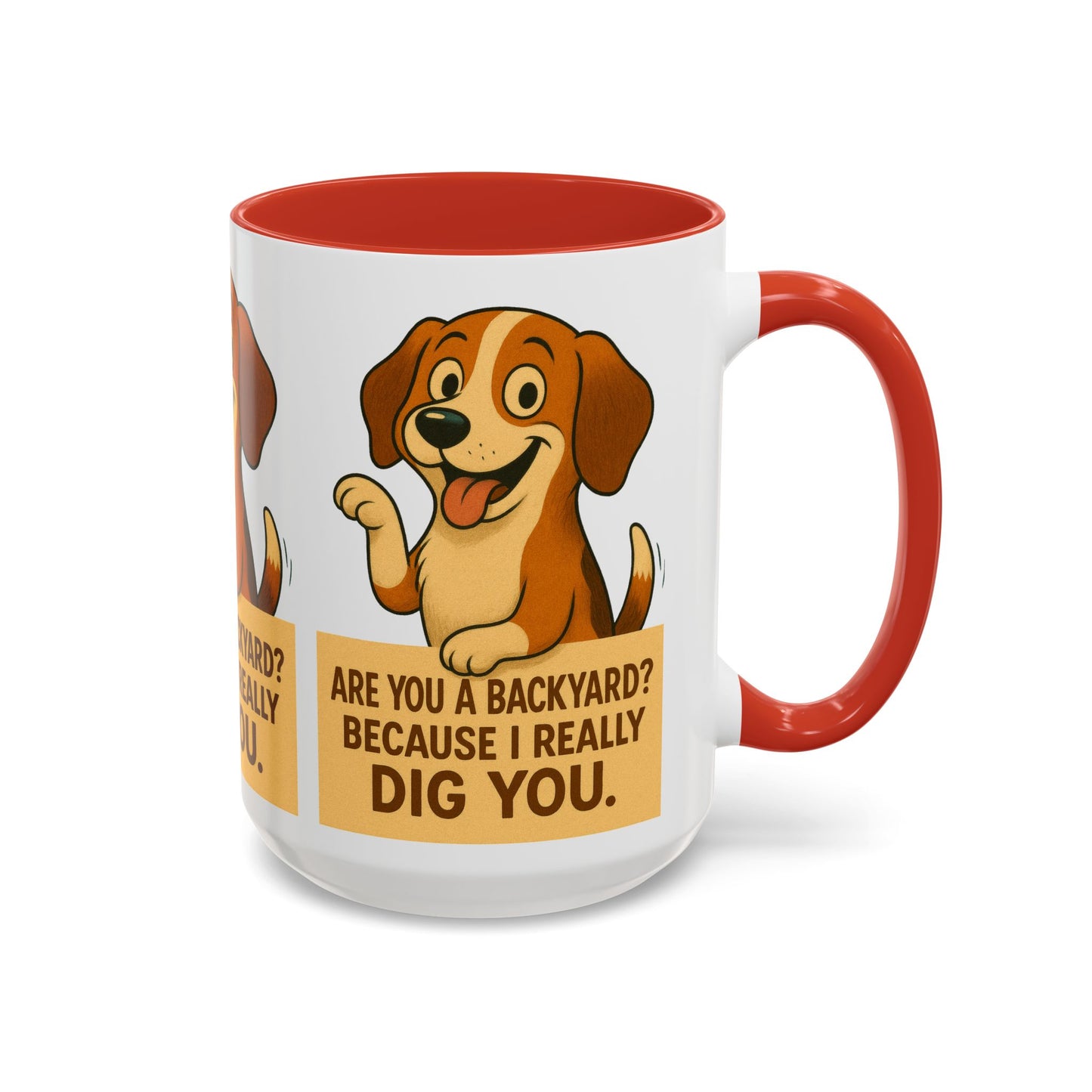 Backyard Dig Accent Coffee Mug - Perfect Gift for Dog Lovers