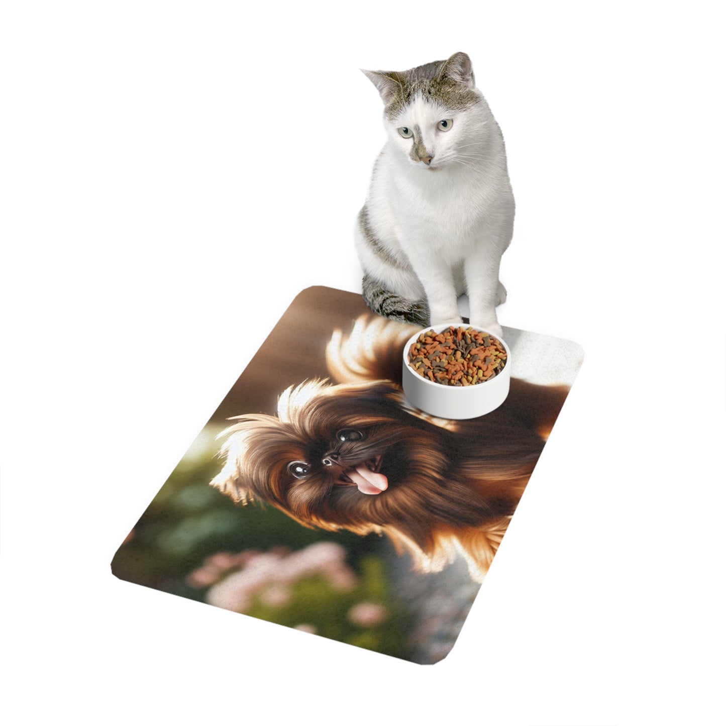 Pet Food Mat (12x18) - Silky Brussels