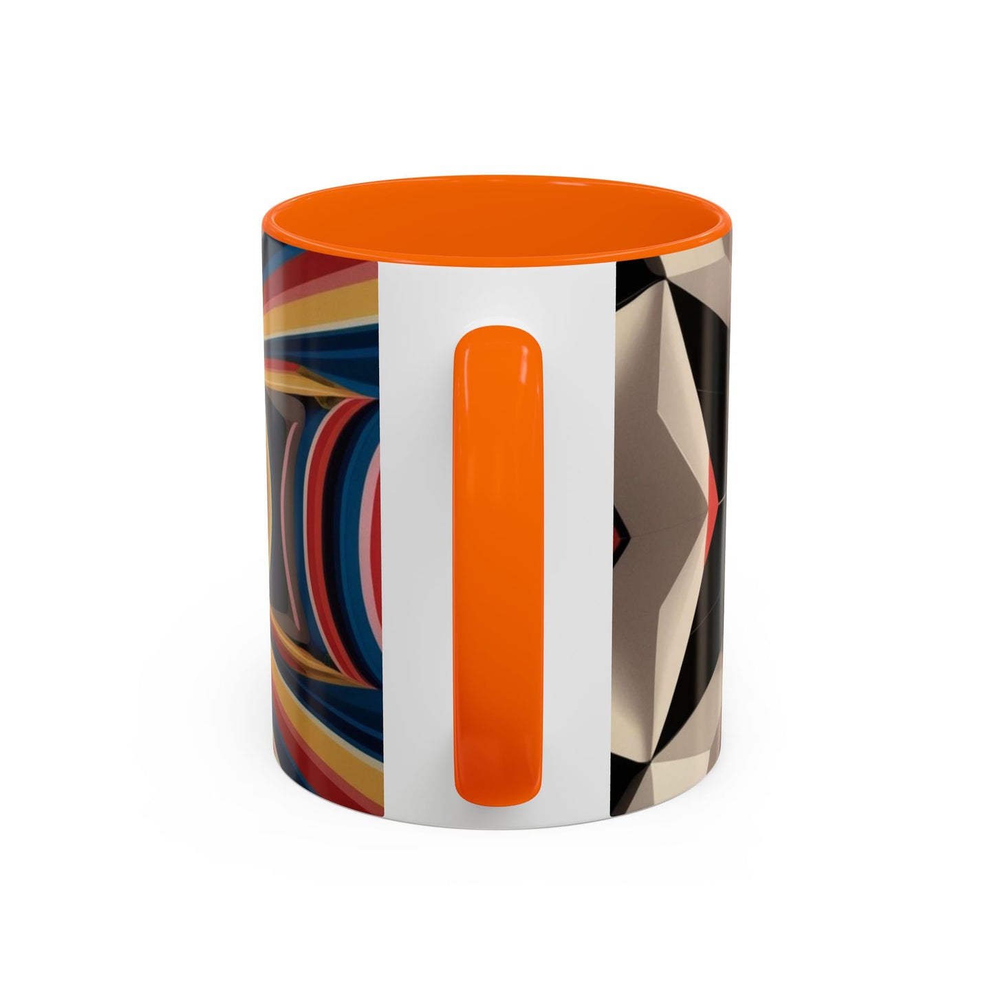 Optical Illusion Accent Mug – Ceramic Coffee Cup