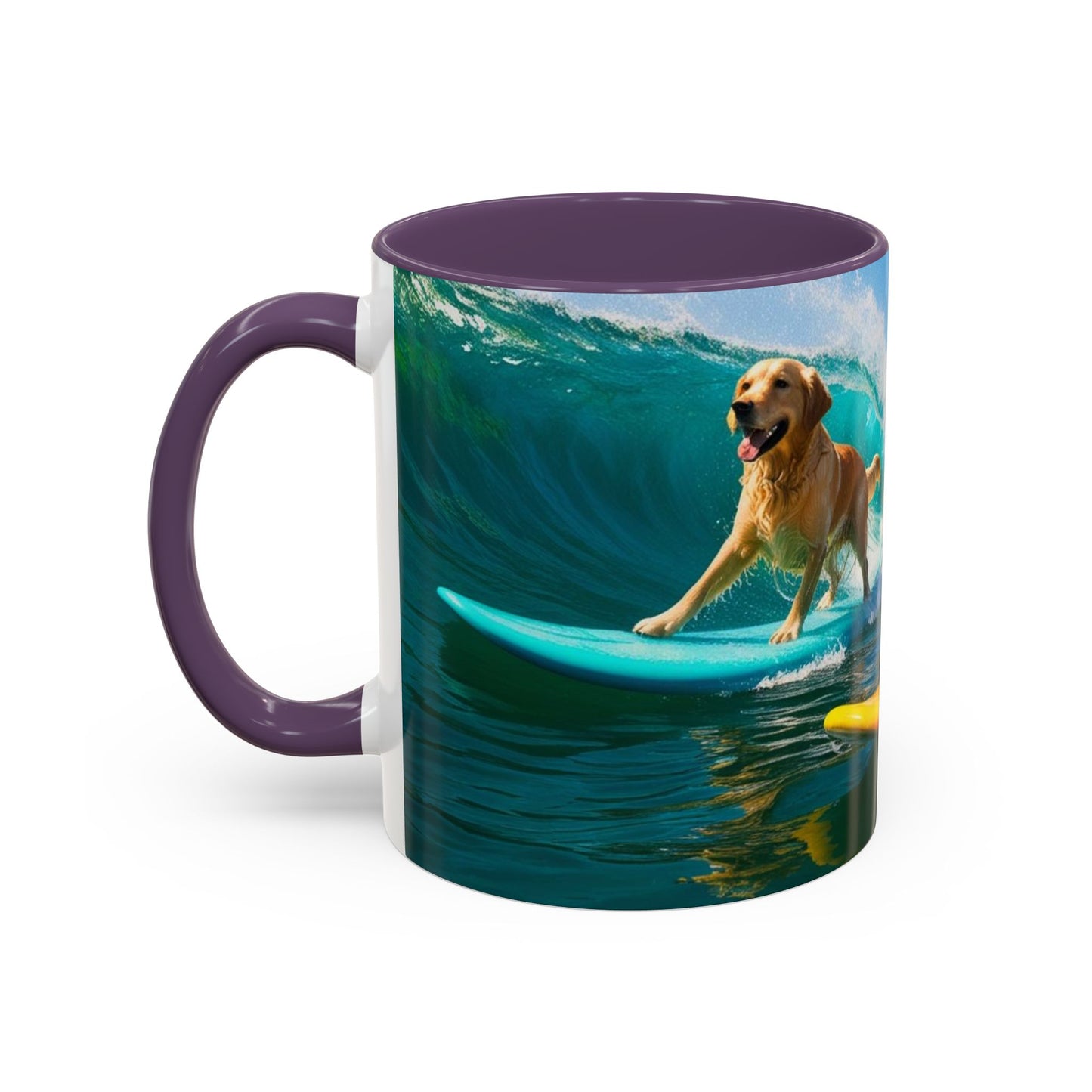 Mug à café Surf Dogs Accent - Cadeau idéal pour les amoureux des chiens